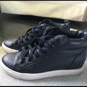 Steve Madden high top sneakers with slight wedge